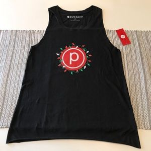NWT Pure Barre Holiday Tank in Black